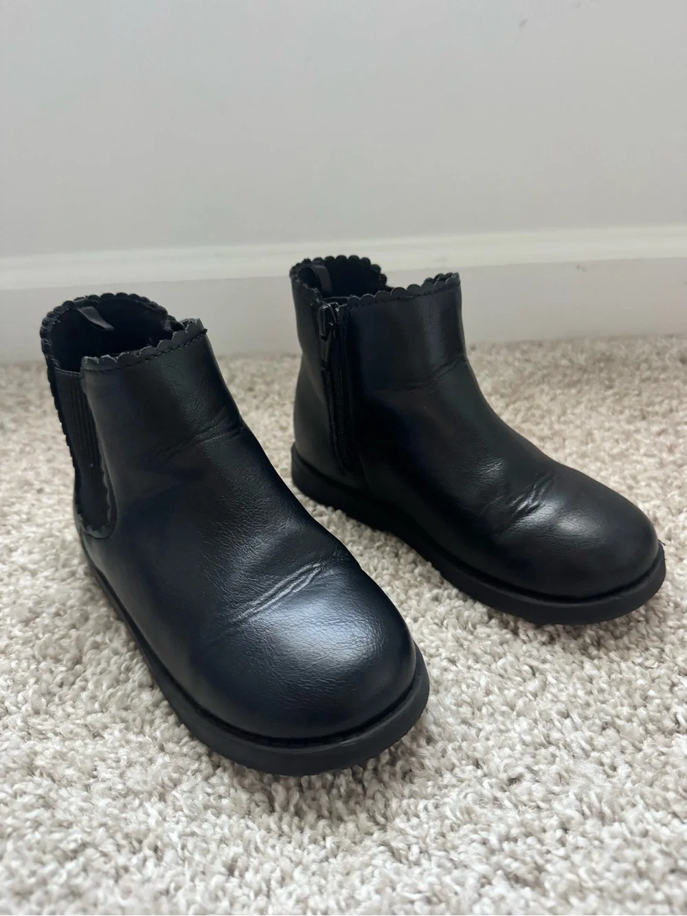11c Girls Black Chelsea Boots